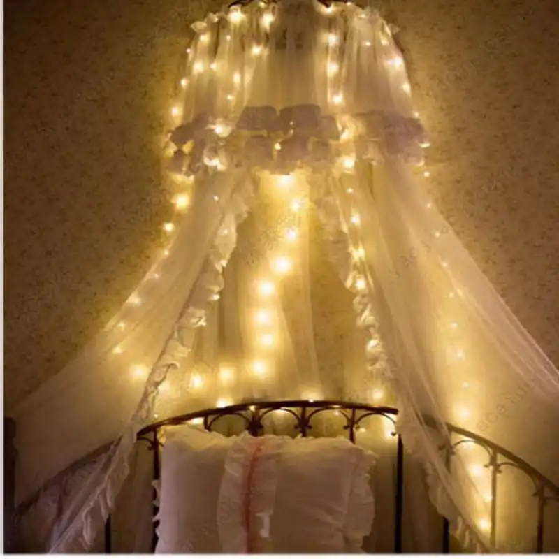 Battery Powered 2m 100 200 280 Pcs Led Curtain String Christmas