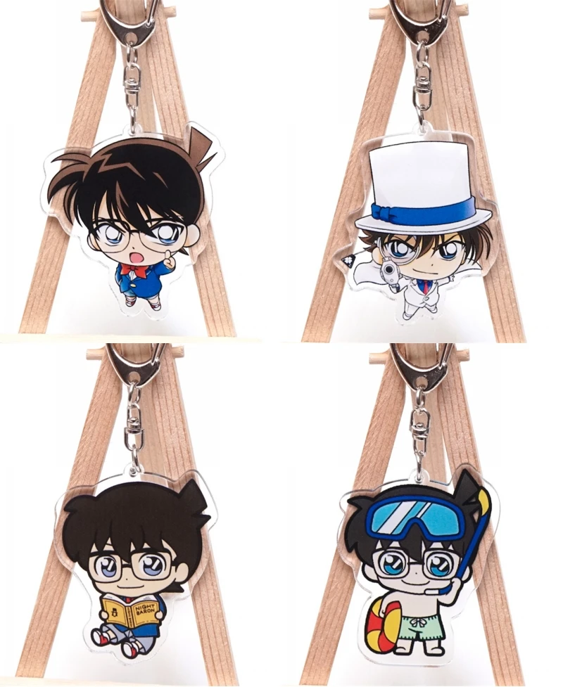 1pc Hot Japan Anime Detective Conan Cartoon Kaitou Kiddo Pendant Cosplay Decor Keychain Gifts Collection Keyring for Friends | Украшения и