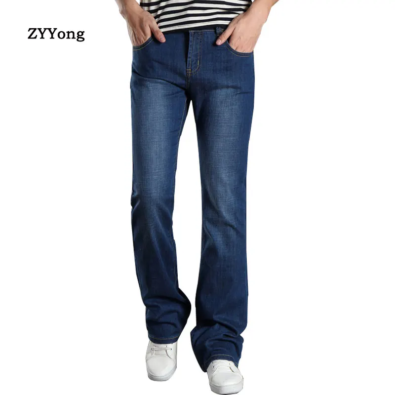 

ZYYong Men's Flare Jeans Boot Cut Out Boot Cut Jeans Male Leg Fit Classic Classic Jean Flare Retro Jeans Casual Men's Trousers