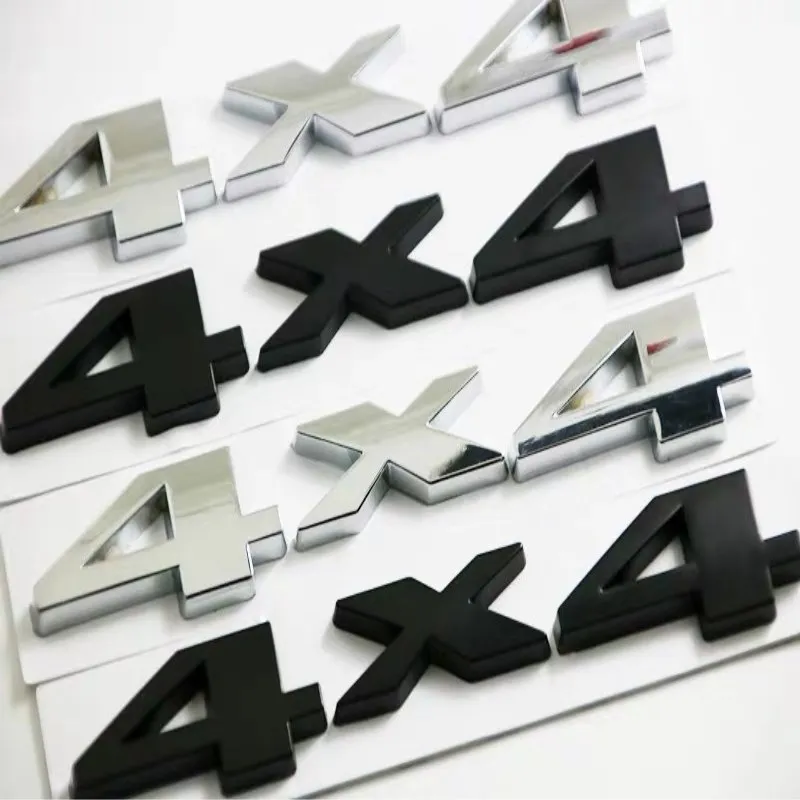 4x4 four-wheel drive logo 3D  metal  car stickers car logo personality suitable for car four-wheel drive off-road vehicle tail