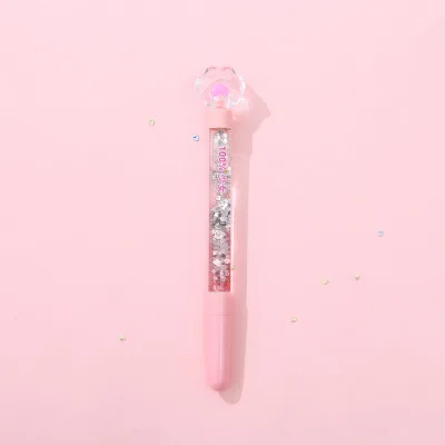 1 шт. Kawaii Cat Paw красочные зыбучие пески гелевая ручка новинка креативные ручки для подписи для письма детский подарок Офис школа - Цвет: Белый