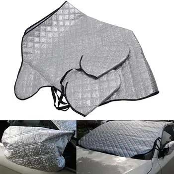 

144x102cm Car Windshield Snow Cover Winter Cover for Ice Snow Frost UV Protection for Most Vehicles Car Window Cover Sunshade