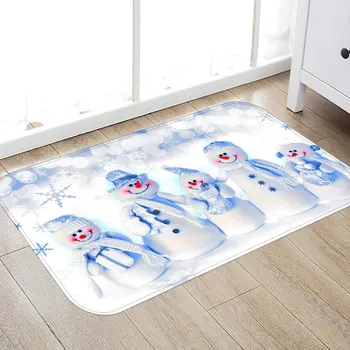 

LANGRIA Christmas Snowman Pattern Non-slip Area Rug
