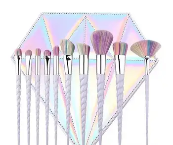 

Hot 10pcs Unicorn Makeup Brushes Set Eyeshadow Base Powder Blush Blending Brushes Foudation Makeup Brush Cosmetic Tools