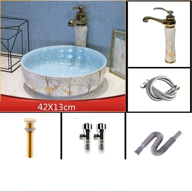 Umywalka Para Salle Bain Waschbecken De Mano Waschtisch wastatel Bagno раковина для ванной Lavabo Cuba Pia Banheiro умывальник - Цвет: Version R