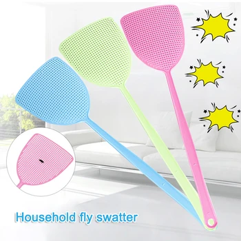 

3 Pcs Plastic Fly Swatter Flexible Long Handle Swatter Pest Control Mosquito Manual Swatter Fly Killer XH8Z