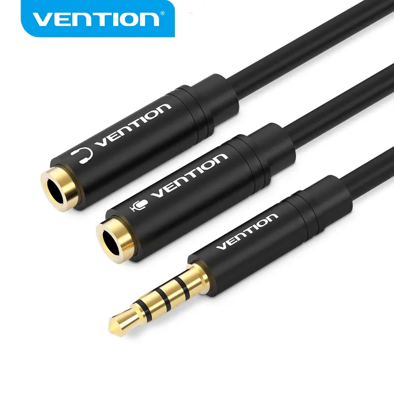 Vention 3 5 аудио сплиттер мм кабель для компьютера ноутбука 1 штекер до 2 гнездовой