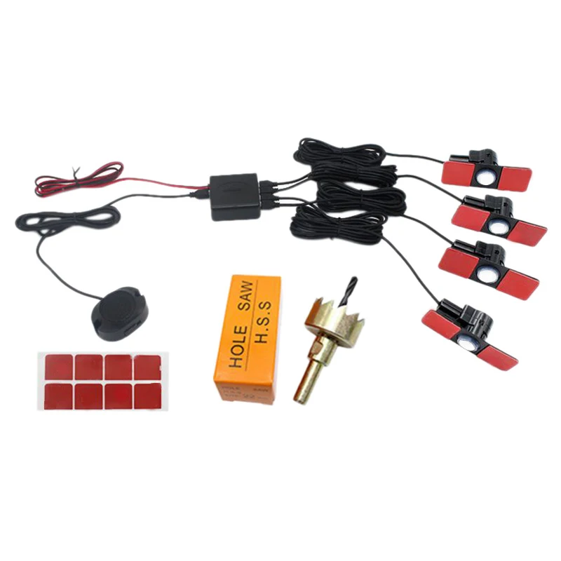 

Car Parking Sensors Flat Sensors Reverse Backup Radar Sound Buzzer Alarm