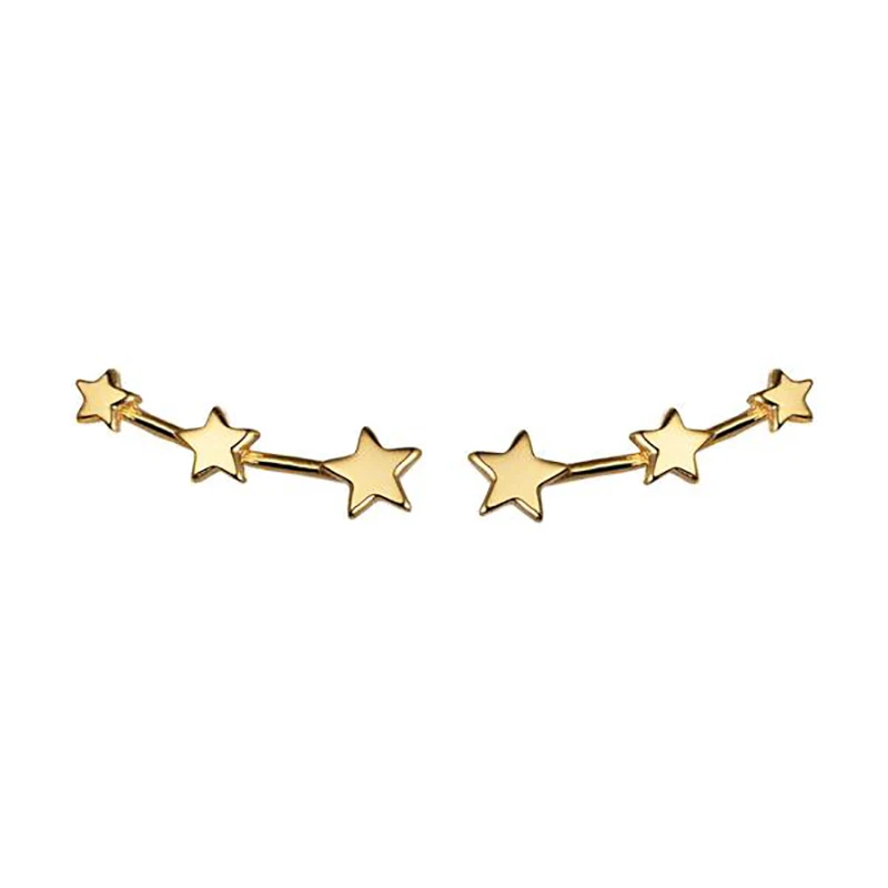 2021 gold-plated Ear Jackets Climbers Clip Earrings For Women CZ Zircon Stud Earring Earcuffs Men Jewelry Wholesale
