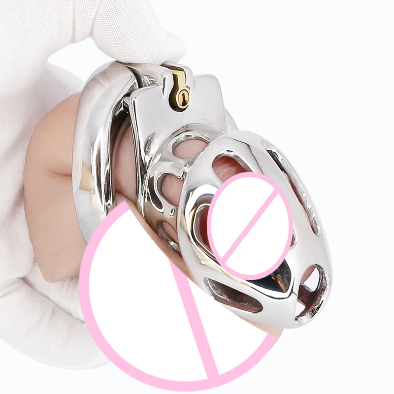 

Male Chastity cage Stainless Steel Penis Cage Bird Metal Cock Ring Lock Slave BDSM Bondage Restraint Sex Toy Men