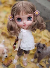 Neo muñeca Blyth personalizado NBL cara brillante, 1/6 OB24 BJD bola articulada muñeca Blyth personalizado s para niña, regalo para colección