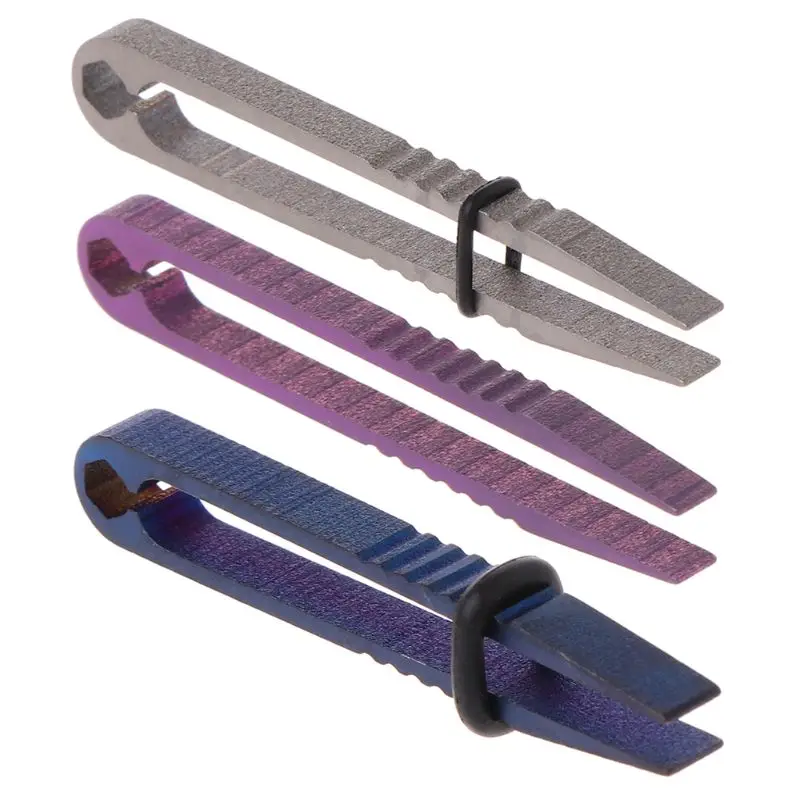 Титановый Пинцет TC4 Ti EDC зубчатый зажим карман для гаджетов многофункциональный дорожный зажим мини инструмент для походов на природе 95AA