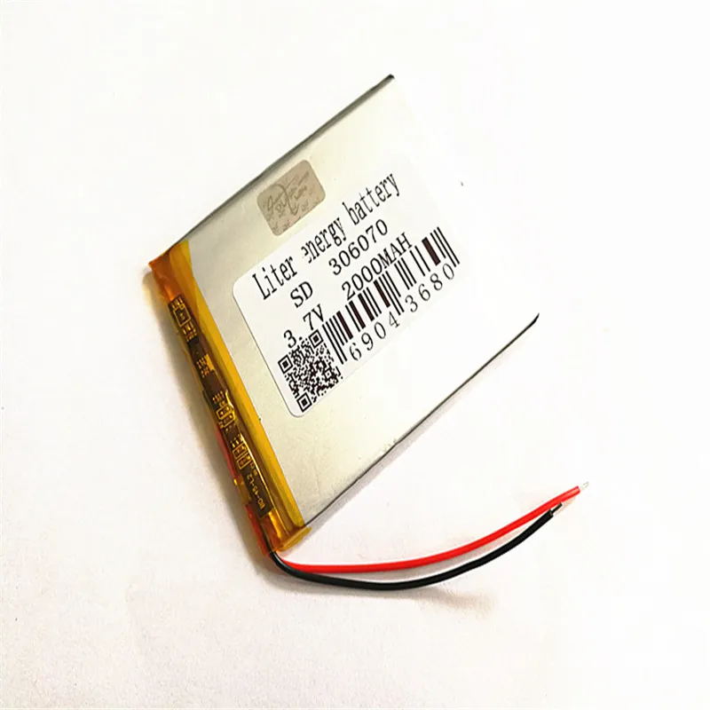 3,7 V литий-полимерный аккумулятор 306070 036070 gps экран 2000MAH рукописные книги