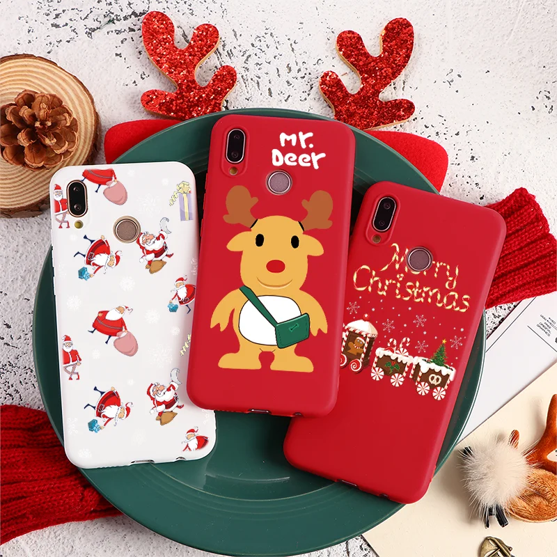 

For Huawei P30 Pro P20 Lite P9 P10 Mate 30 Lite 10 20 Pro P Smart Merry Christmas Honor 8X 9 10 20 Lite Y9 Y6 2019 nova 3 4 Case