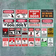 Остерегайтесь знака для собаки предупреждающий металлический