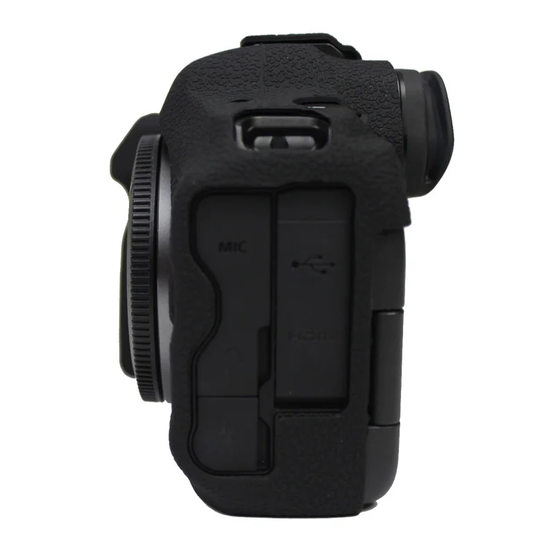 for Canon EOS R5 Camera Cover Silicone Protective Body Case High Grade Litchi Texture For Canon EOS R5 Camera Protector Cover (1)