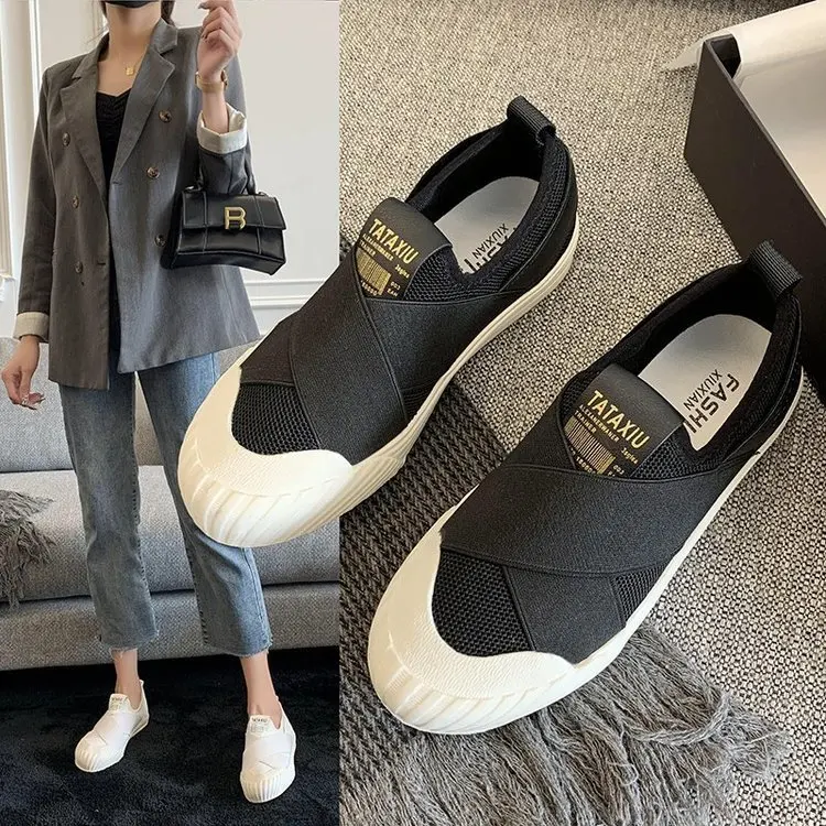 Women Shoes Shell-toe Sneakers Flat Loafers Sports