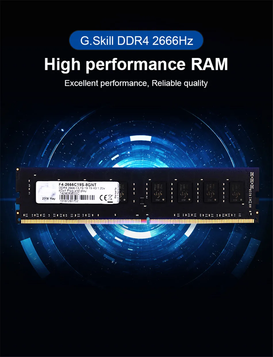 G. SKILL настольная DDR4 8G/16G/4G 2400MHz 2666MHz 1,2 V ram для настольного компьютера DIMM материнская плата Memoria 16GB 8GB 4GB память ПК