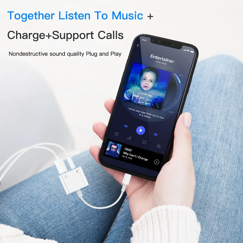 2A Type c to 3 5mm Headphone Jack Charge Adapter Lightning to HDMI HD Cable Adapter For Xiaomi Mi6 For Huawei P20 For Samsung S9