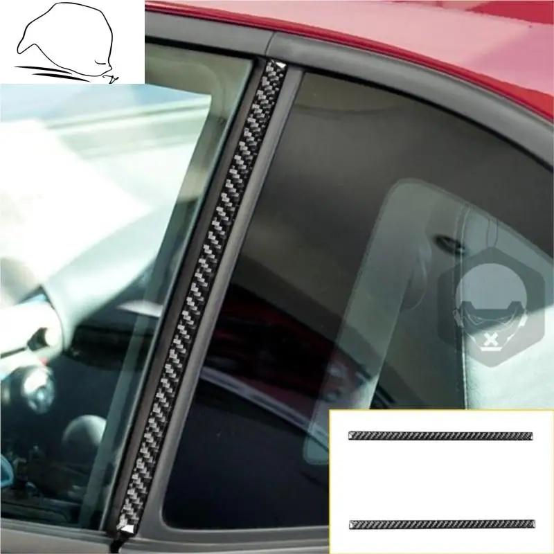 

RRX Auto B-pillar Cover Strips Decal Sticker Car Door Post Carbon Fiber Window Trim Accessories for Chevrolet Camaro 2010-2015