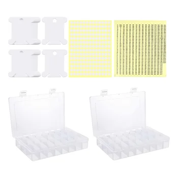 

Embroidery Floss Cross Stitch Organizer Storage Box 2x 24grids 150Thread Bobbin