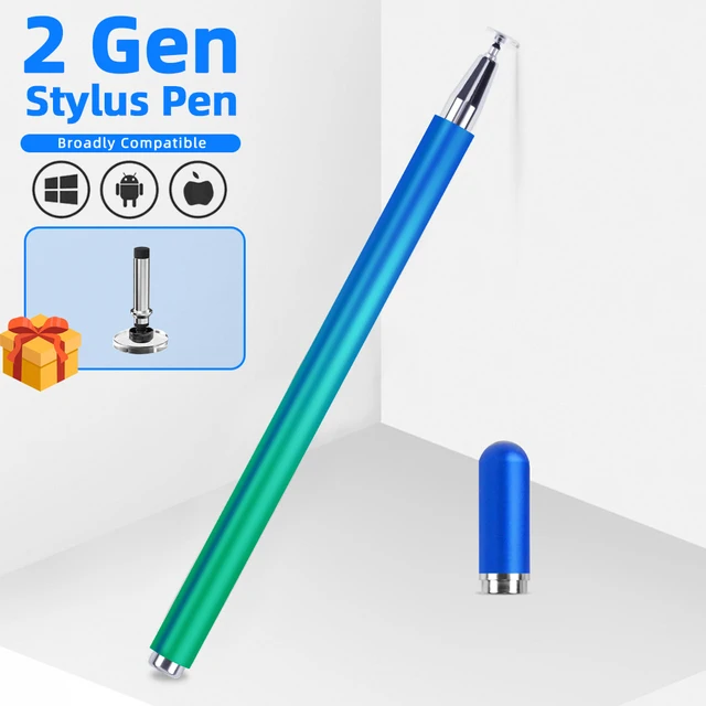 SEYNLI Magnetic Touch Screen Stylus Gradient Color Built-in Replaceable Suction Cup Pen Tip Transparent Disc Capacitive Pencil Blue Type 1