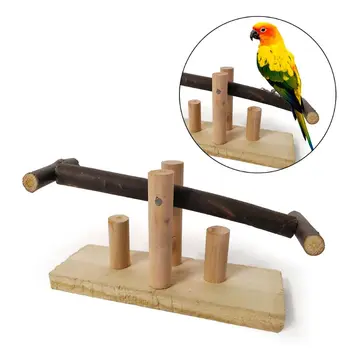 

Parrot Bite Toy Wooden Seesaw Rocking Chair Stand Bar Swing Bird Parakeet Cockatiels Conures Perches Playground Pet Supplies