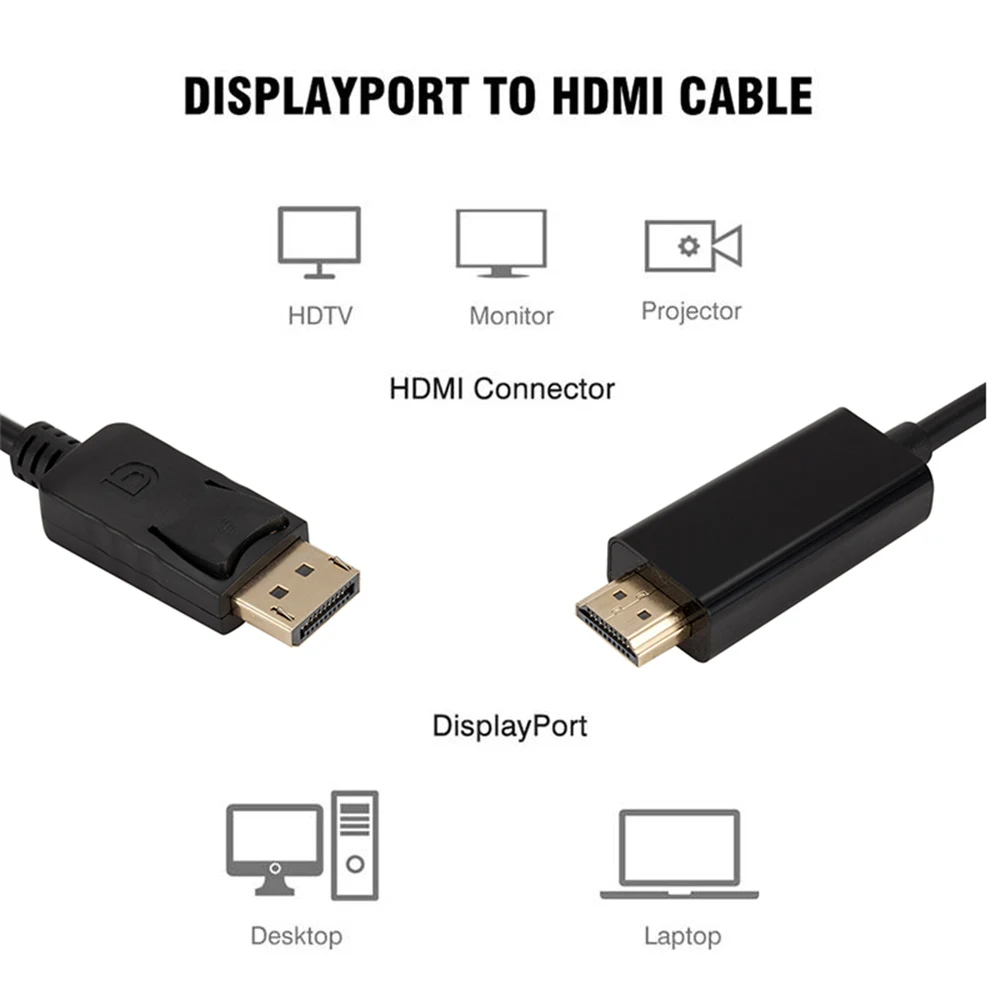 300 см порт дисплея к HDMI кабель DP-HDMI шнур для дома HD