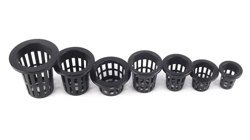 50pcs Growing Basket Hydroponics Basket Vegetable Soilless Growing Plastic Mesh Pot High Quality Garden Planting Pots