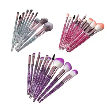 

10Pcs Makeup Brushes Crystal Handle Makeup Brushes Set Eye Shadow Blending Eyeliner Eyelash Eyebrow Foundation Blush Brush