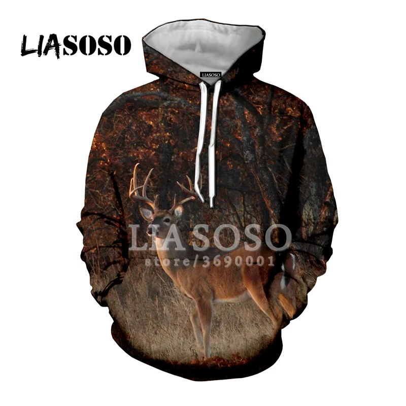 LIASOSO Новые повседневные Забавные Животные Олень, Лось закат 3D принт женские мужские толстовки с капюшоном кофты хип хоп Harajuku топы X0253 - Цвет: 18