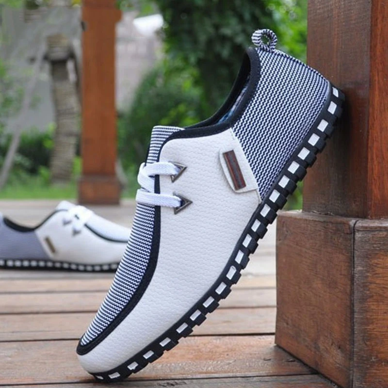 ARIARI Fashion Summer Sneakers Leather Shoes Men Loafers Slip On Casual Shoes Male Flats Driving Shoes Trainers Zapatos Hombre