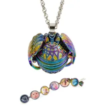 Ароматерапия Ожерелье Ретро может открыть кулон Многослойные крылья Фаза коробка фото Ароматерапия Ожерелье пятно