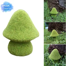Flocking Resin Mushroom Ornament Creative Green Plants Decoration for Garden Balcony Courtyard Decoracion Jardin Exterior