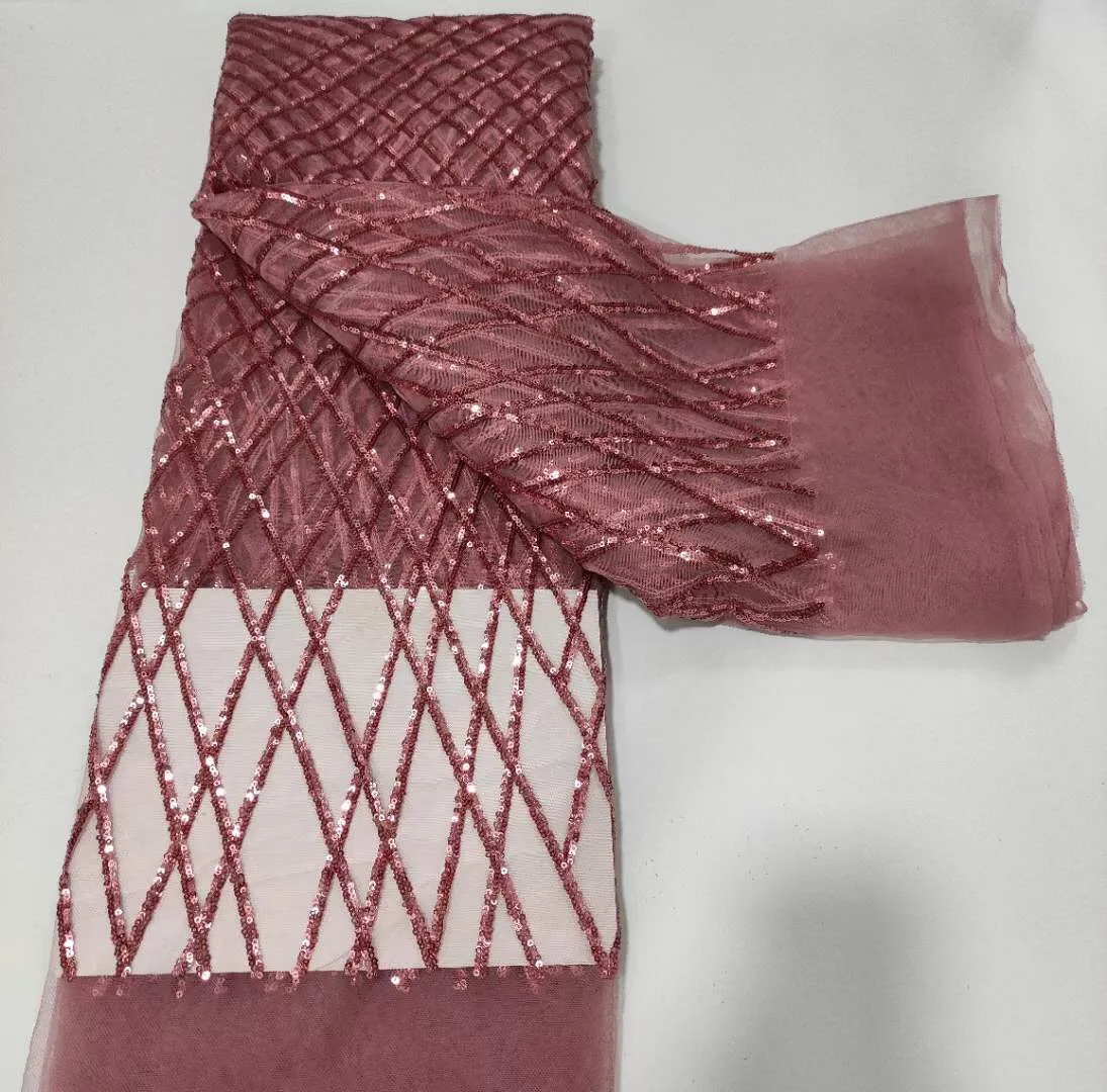 Красный черный оптовая цена бисером Французский кружевной ткани блёстки