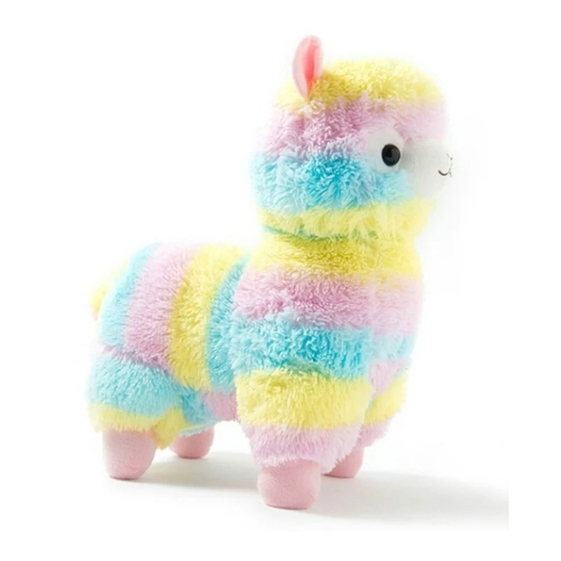 20cm high quality childre soft cotton rainbow alpaca plush toy