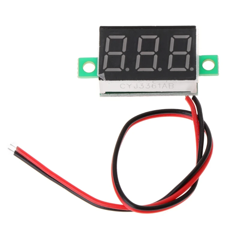 

Digital Voltmeter 0.36\" 2-wires DC 2.50 to 32.0V LED Volt Meter Voltage Gauge R9JC
