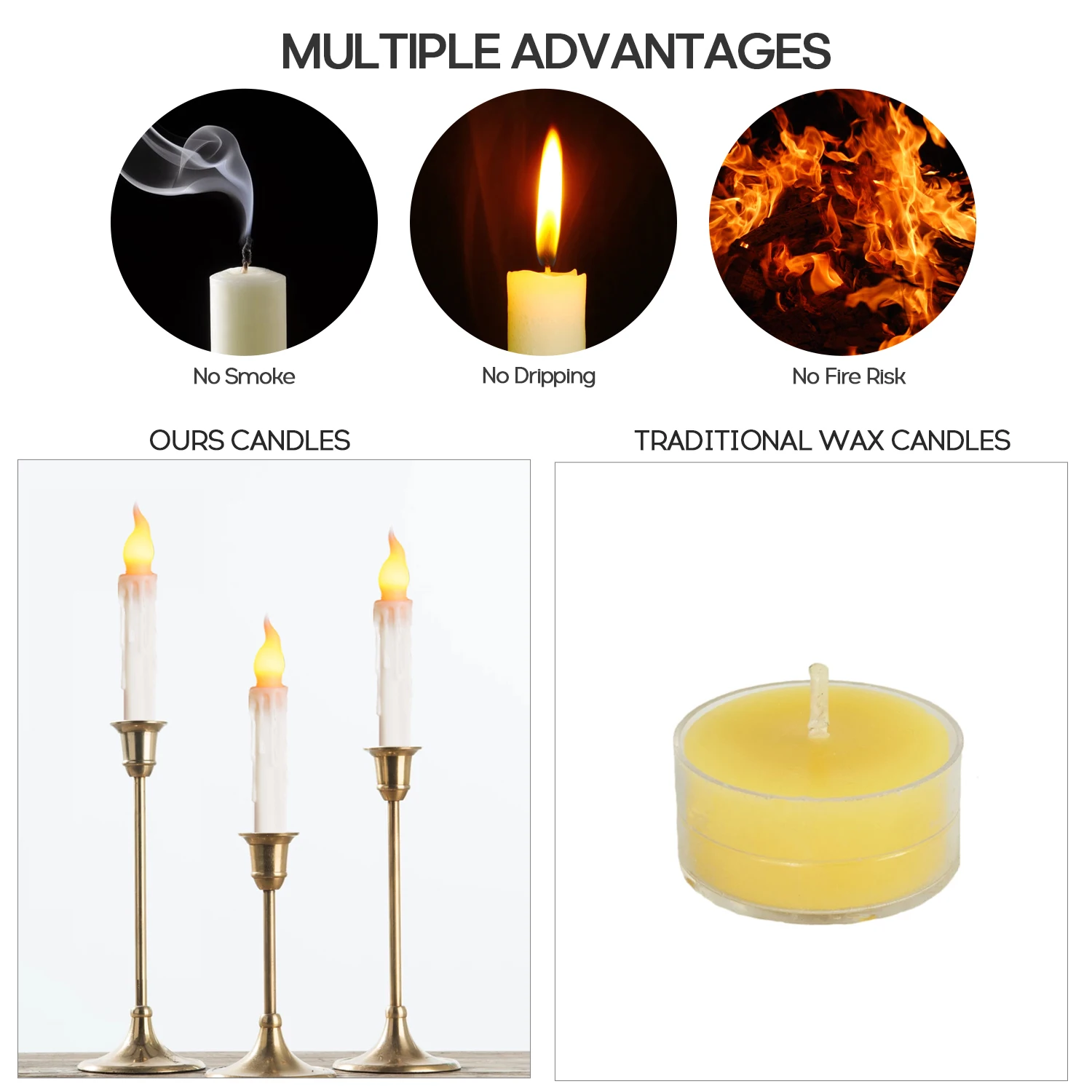 6 шт. светодиодный мерцающий светильник с пультом дистанционного управления