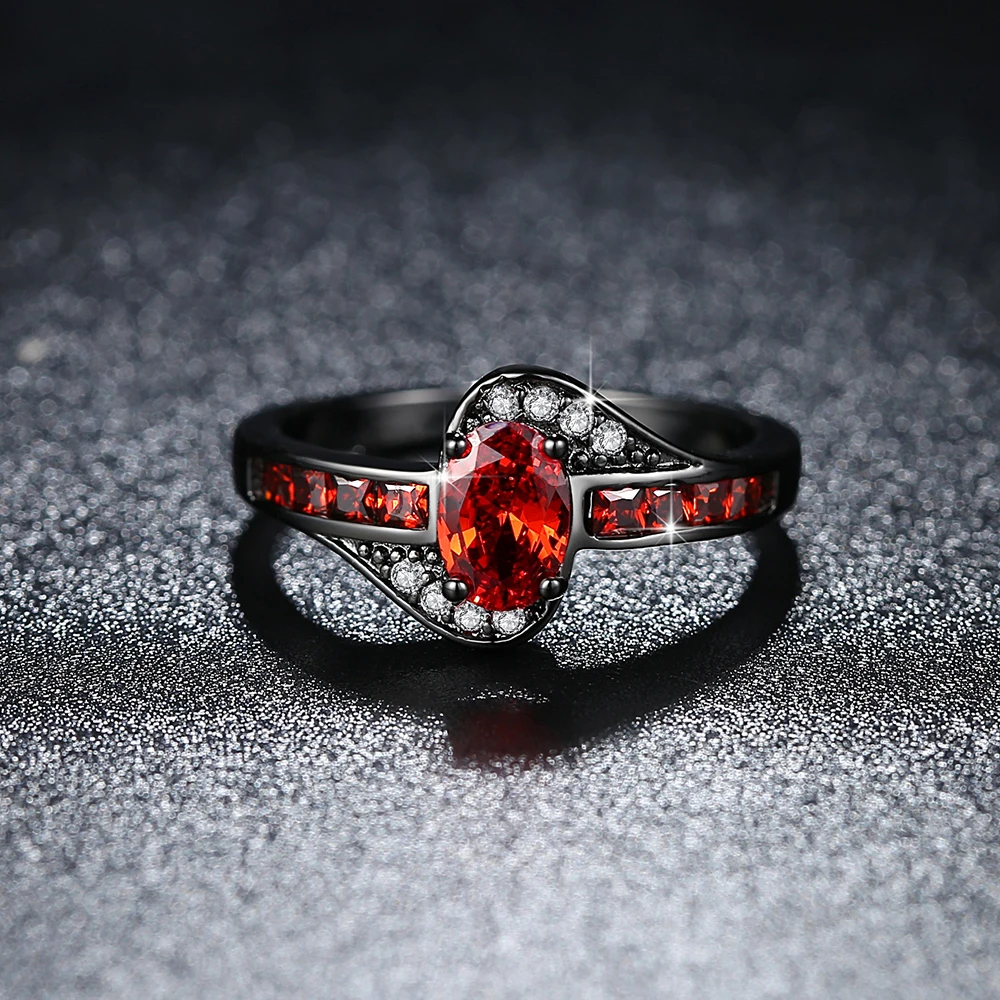 Дамское Гламурное модное кольцо, красное мини циркониевое модное креативное кольцо с закрытым металлическим кольцом, набор разноцветных украшений, вечерние ювелирные изделия для свадьбы