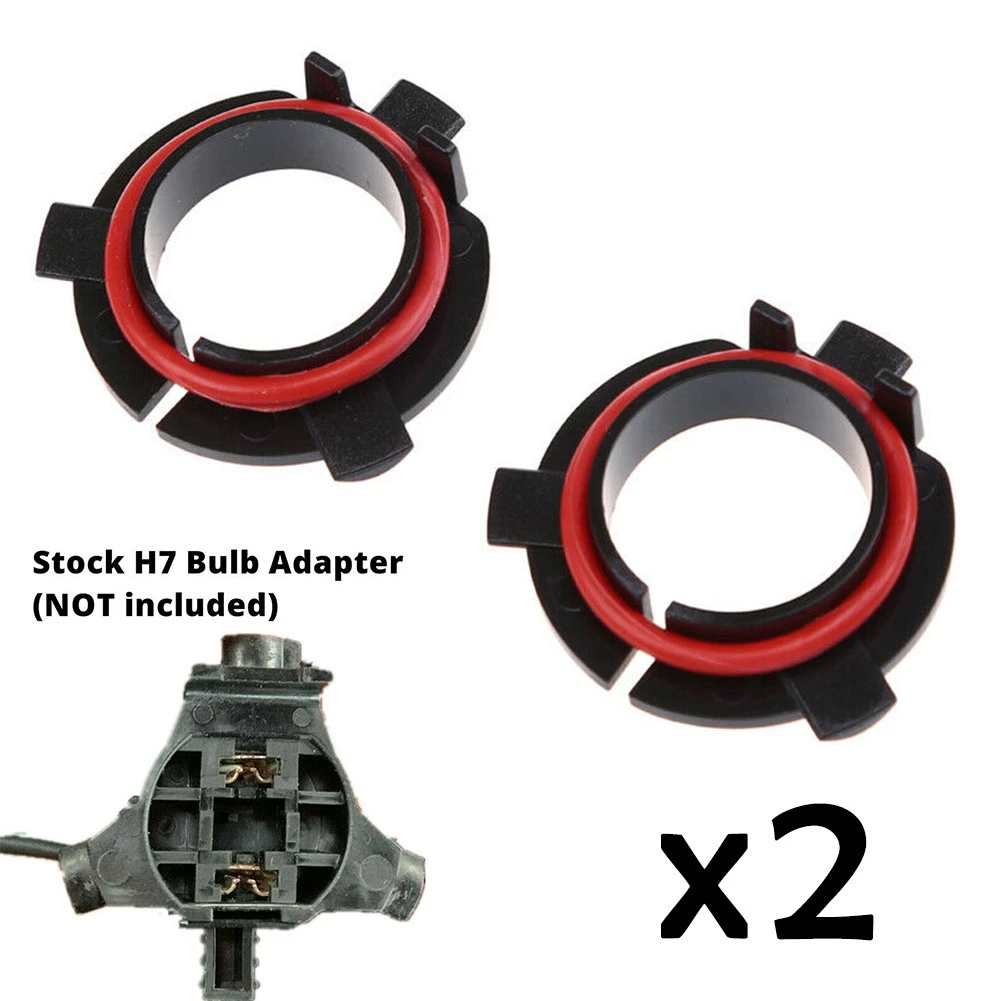 2pcs H7 Led Adapter Headlight Bulb Adapter Holder Socket Base Retainer