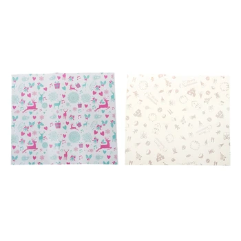 

100x Wax Paper, Food Wrapping Paper, Greaseproof Baking Paper, Soap Packaging Paper (Christmas Deer Models&Chocolate Christmas)