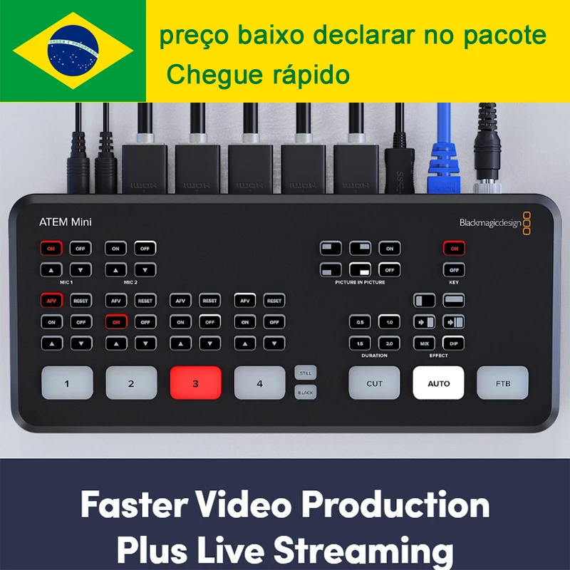 Blackmagic Design ATEM Mini Pro HDMI переключатель потока в реальном времени многоэкранный и