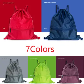 

Local Stock Women Waterproof Drawstring Bag Solid casual backapack Camping Lightweight Gym Bag Men Women Outdoor Cheap Backbag