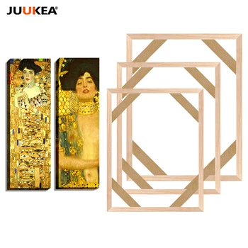 

Artist Gustav Klimt Beautiful Girls love group of Canvas Painting Print Natural Wood DIY frame Home Decor hallwey Living room