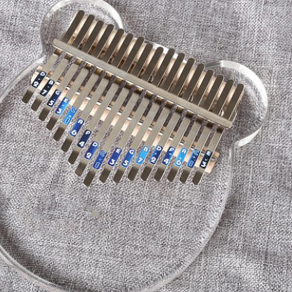 Kalimba 17 Key Thumb Piano Transparent Finger Kalimba  w/ Tune Hammer  & Case Hand Percussion Instruments Gift Toys for Kids