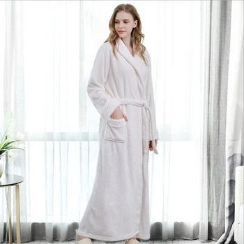 

Casual Dressing Gown For Men And Women At Home In Winter Simple And Stylish Pajamas For Lovers Flannel Jumpsuits Thicken Pajamas