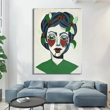 

Hand Painted Graffiti Oil Painting classical girl street art abstract oil Painting Canvas Decorative girl Wall Art Unframed