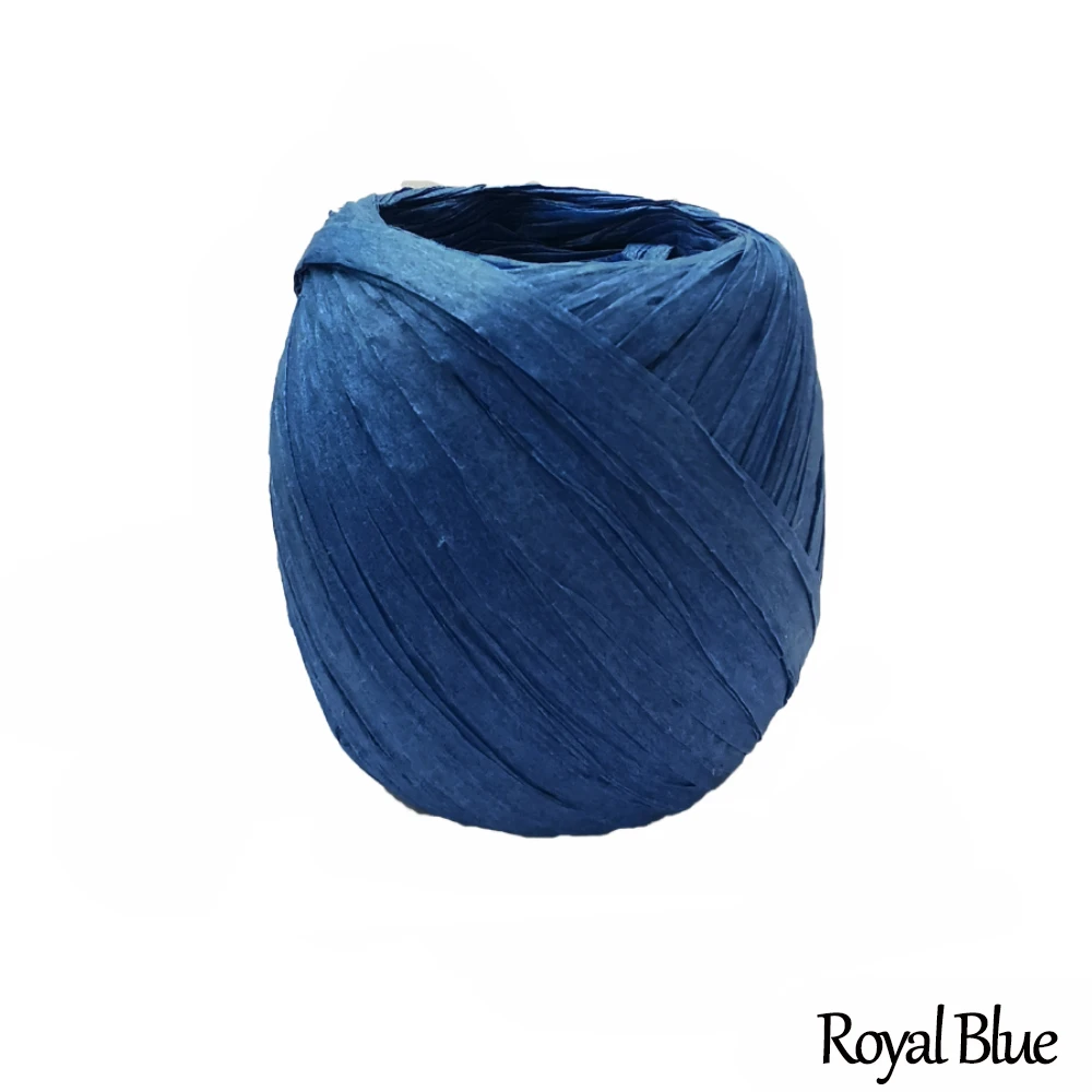 Royal Blue 20 м бумажная веревка из рафии шар натуральная солома-рафия рулон подарочная упаковка нить Лента Скрапбукинг Упаковка Бумага шнур поставка - Цвет: Royal Blue