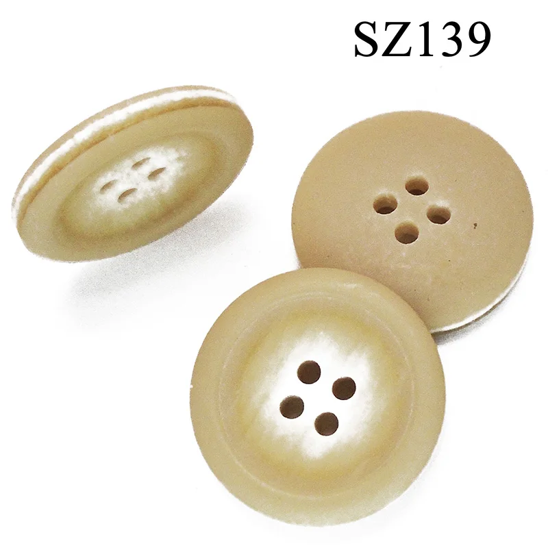 New 10PCs 25PCs Large Matt Round Resin Buttons Sewing Accessories 25mm Size For Coats Suit Decorative Button Handmade 4 Holes - Цвет: SZ139