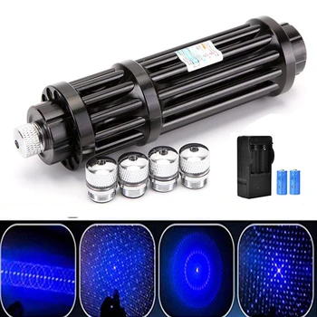 

Hunting High power Blue Laser Pointer 450nm Focusable Burning Laser sight Pointers Hunting burn match candle lit cigarette